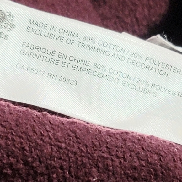 Roots Women's Hooded Sweatshirt Classic Burgundy Size M - Picture 13 of 13